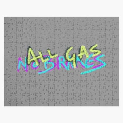 Andrew Callaghan Channel5 News Merch Design, Andrew Callaghan Channel5 T shirt Design, All Gas, All Gas No Breaks Jigsaw Puzzle RB2405 product Offical Channel 5 Merch